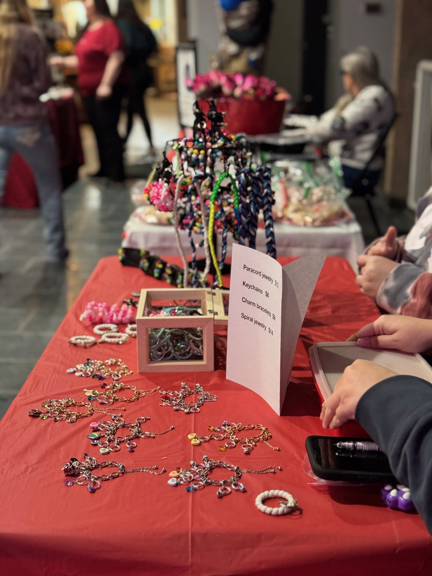 A view of the tables during the Valentine's day event.